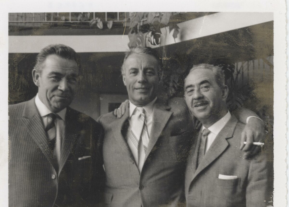Fritz Benscher mit Peter Frankenfeld und Johannes Heesters